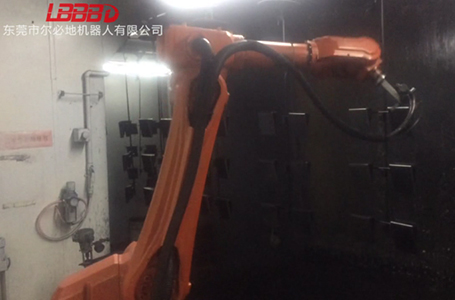 爾必地機器人跟蹤噴涂作業(yè)現場案例