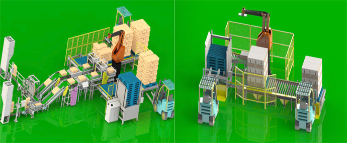 碼垛機器人流水線